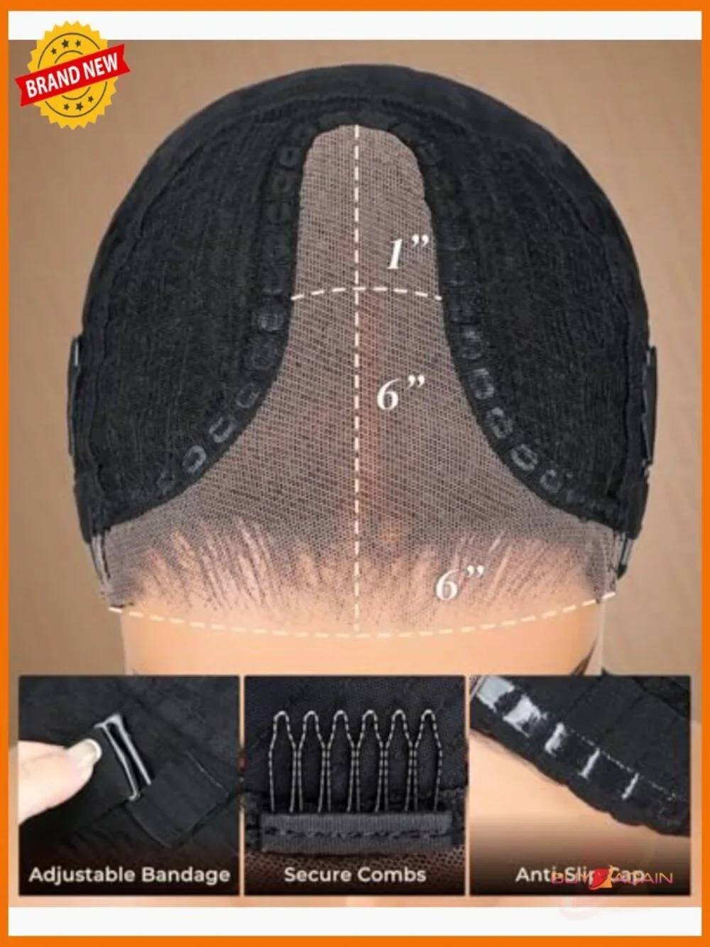6x6 Wear and Go Glueless Lace Front Wig Human Hair 210% Density Deep Curly Bob